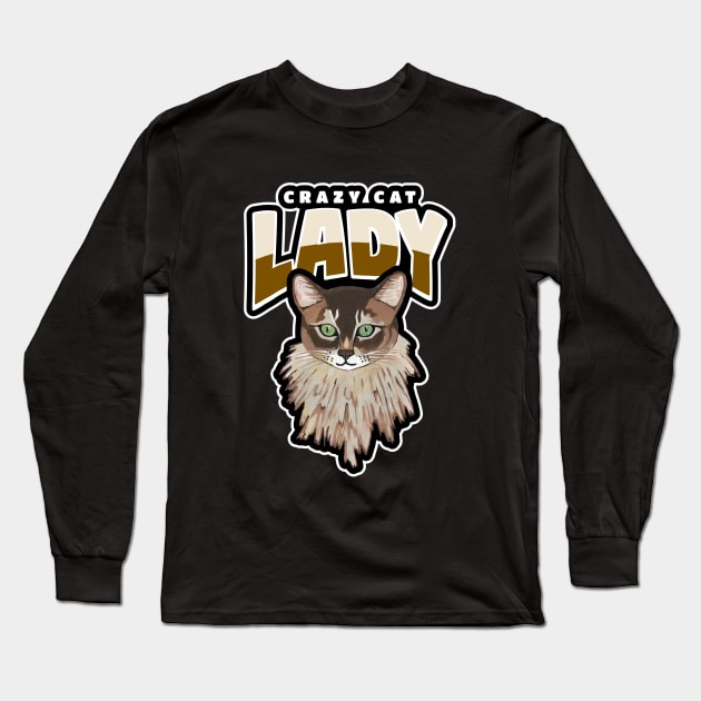 CRAZY Cat Lady Cat Lover Gifts Long Sleeve T-Shirt by SartorisArt1